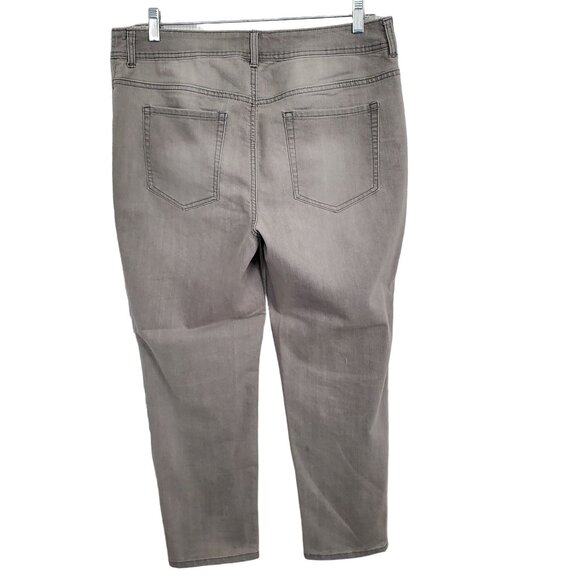 Chico's 2 Size L 12 Jeans Ankle Denim Stretch Mid Rise 5 Pocket - Picture 2 of 8